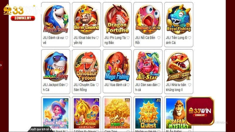 Tận hưởng kho game cực khủng mà 33WIN cung cấp